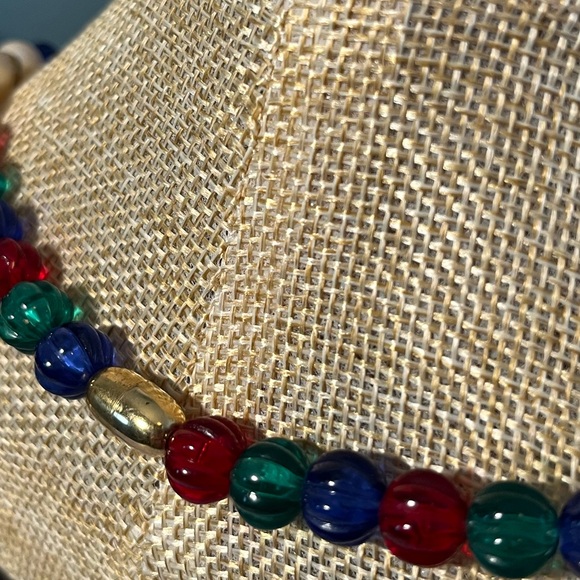 Avon Vintage Faux Pearl Beaded Multicolor Necklace 18 inch - Picture 7 of 16